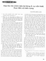 Hợp tác tài chính   tiền tệ đông á sự cần thiết, thực tiễn và triển vọng 