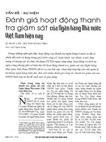 Đánh giá hoạt động thanh tra giám sát của ngân hàng nhà nước việt nam hiện nay 