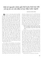 Một số nguyên nhân giải thể trước thờii hạn đối với dự án có vốn đầu tư trực tiếp nước ngoài 