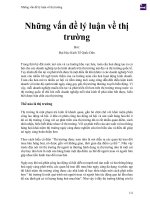Những vấn đề lý luận về thị trường 