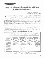 Đánh giá hiệu quả của ngành sữa việt nam từ phân tích chuỗi giá trị 