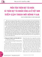 Phân tích thâm hụt tài khóa và thâm hụt tài khoản vãng lai ở việt nam   tiếp cận theo mô hình VAR 
