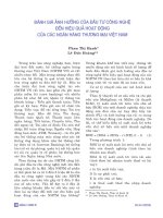 Đánh giá ảnh hưởng của đầu tư công nghệ đến hiệu quả hoạt động của các ngân hàng thương mại việt nam 