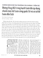 Những thay đổi trong hạch toán khi áp dụng chuẩn mực kế toán công quốc tế và cơ sở kế toán dồn tích 