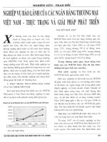 Nghiệp vụ bảo lãnh của các ngân hàng thương mại việt nam thực trạng và giải pháp phát triển 