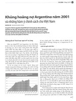 Khủng hoảng nợ argentina năm 2001 và những hàm ý chính sách cho việt nam 