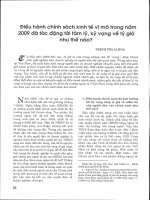 Điều hành chính sách kinh tế vĩ mô trong năm 2009 đã tác động tới tâm lý 