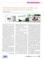 Mô hình xác định giá trị thương hiệu dựa trên nghiên cứu thị trường 