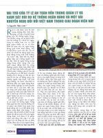 Vai trò của tỷ lệ an toàn vốn trong quản lý và giám sát rủi ro hệ thống ngân hàng và một vài khuyến nghị đối với việt nam trong giai đoạn hiện nay 