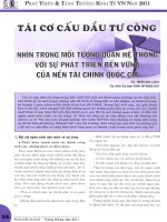 Tái cơ cấu đầu tư công   nhìn trong mối tương quan hệ thống với sự phát triển bền vững của nền tài chính quốc gia 