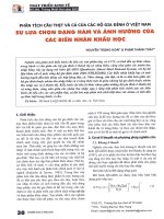Phân tích cầu thịt và cá của các hộ gia đình ở việt nam   sự lựa chọn dạng hàm và ảnh hưởng của các biến nhân khẩu học 