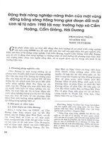 Động thái nông nghiệp   nông thôn của một vùng đồng bằng sông hồng trong giai đoạn đổi mới kinh tế từ năm 1980 tới nay trường hợp xã cẩm hoàng, cẩm giàng, hải dương 