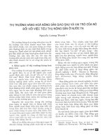 Thị trường hàng hóa nông sản giao sau và vai trò của nó đối với việc tiêu thụ nông sản ở nước ta 