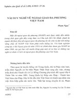 Vài suy nghĩ về ngoại giao đa phương việt nam 
