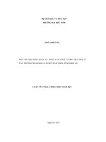 Một giải pháp quản lý nâng cao chất lượng dạy học ở các trường THCS huyện Kỳ Sơn