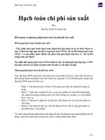 Hạch toán chi phí sản xuất 
