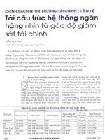 Tái cấu trúc hệ thống ngân hàng nhìn từ góc độ giám sát tài chính 