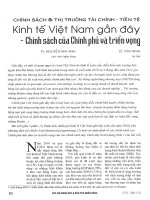 Kinh tế việt nam gần đây   chính sách của chính phủ và triển vọng 