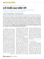 Sự thay đổi giá của các cổ phiếu sau niêm yết trên sở giao dịch chứng khoán thành phố hồ chí minh 