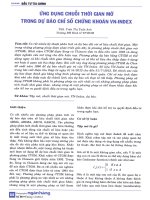 Ứng dụng chuỗi thời gian mờ trong dự báo chỉ số chứng khoán VN INDEX 