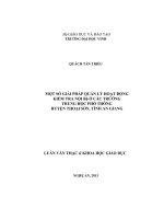 giải pháp quản lý hoạt động kiểm tra nội bộ ở các trường trung học phổ thông huyện thoại sơn, tỉnh an giang  