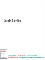 Quản lý thời gian  bài giảng tặng cộng đồng