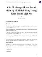 Vấn đề chungvề kinh doanh dịch vụ và khách hàng trong kinh doanh dịch vụ 