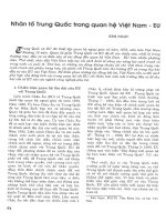 Nhân tố trung quốc trong quan hệ việt nam   EU 