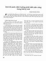 Kinh tế xanh định hướng phát triển bền vững trong thế kỷ mới 