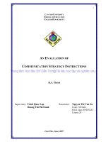 an evaluation of communication strategy instructions