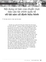 Nội dung cơ bản của chuẩn mực báo cáo tài chính quốc tế về tài sản cố định hữu hình 