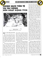 Chính sách tiền tệ và tác động đến hoạt động thị trường chứng khoán 