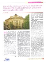 Kinh nghiệm của ngân hàng trung ương hungary trong việc thương mại hóa chu trình lưu chuyển tiền mặt 