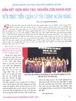 Gắn kết giữa đào tạo, nghiên cứu khoa học với thực tiễn quản lý tài chính ngân hàng 