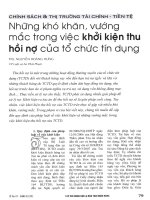 Những khó khăn, vướng mắc trong việc khởi kiện thu hồi nợ của tổ chức tín dụng 