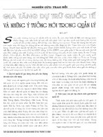 Gia tăng dự trữ quốc tế và những ý tưởng mới trong quản lý 