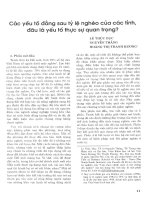 Các yếu tố đằng sau tỉ lệ nghèo của các tỉnh , đâu là yếu tố cực kỳ quan trọng 