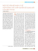 Một số vấn đề pháp lý về hợp đồng thế chấp quyền sử dụng đất của bên thứ ba 