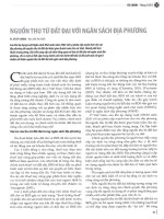 Nguồn thu từ đất đai với ngân sách địa phương 