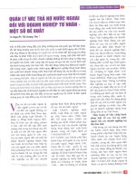 Quản lý vay, trả nợ nước ngoài đối với doanh nghiệp tư nhân   một số đề xuất 