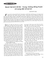 Quan hệ kinh tế mỹ   trung những đồng thuận và xung đột về lợi ích 