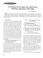 Xu hướng bỏ học giáo dục phổ thông việt nam giai đoạn 1998   2006 
