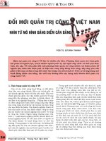 Đổi mới quản trị công ở việt nam nhìn từ mô hình bảng điểm cân bằng 