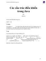 Các cấu trúc điều khiển trong java 