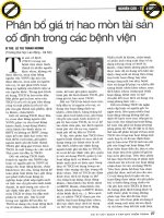 Phân bổ giá trị hao mòn tài sản cố định trong các bệnh viện 