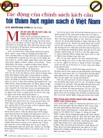 Tác động của chính sách kích cầu tới thâm hụt ngân sách ở việt nam 