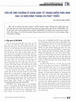 Vấn đề môi trường ở vùng kinh tế trọng điểm phía nam sau 10 năm hình thành và phát triển 