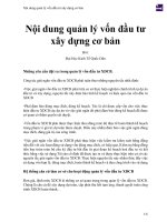 Nội dung quản lý vốn đầu tư xây dựng cơ bản 