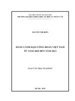 đảng lãnh đạo công đoàn việt nam  tu nam 2003 den nam 2013 