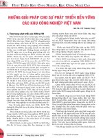 Những giải pháp cho sự phát triển bền vững các khu công nghiệp việt nam 